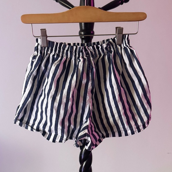 Striped Navy and White Shorts - Picture 2 of 2